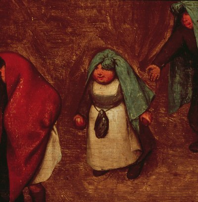 Kinderspiele, Detail des linken Abschnitts, 1560 von Pieter Bruegel the Elder